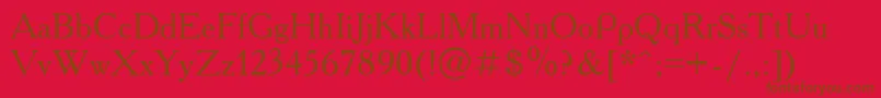 Ft43n-Schriftart – Braune Schriften auf rotem Hintergrund