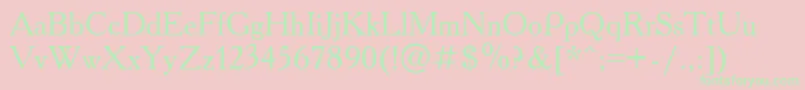 Ft43n Font – Green Fonts on Pink Background