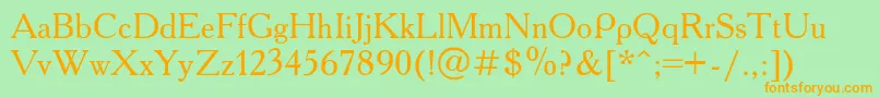 Ft43n Font – Orange Fonts on Green Background