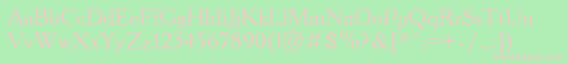 Ft43n Font – Pink Fonts on Green Background