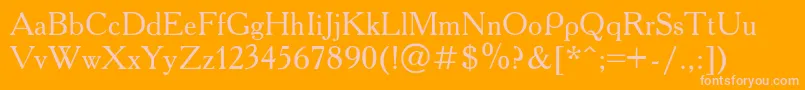 Ft43n Font – Pink Fonts on Orange Background