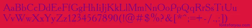 Ft43n Font – Purple Fonts on Red Background