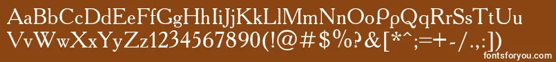 Ft43n Font – White Fonts on Brown Background