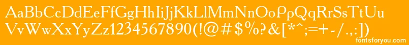 Ft43n Font – White Fonts on Orange Background