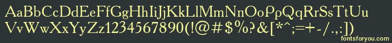 Ft43n Font – Yellow Fonts on Black Background