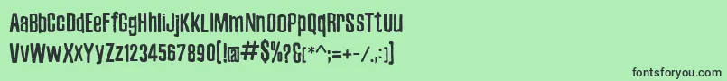 フォントZubajdaRg – 緑の背景に黒い文字