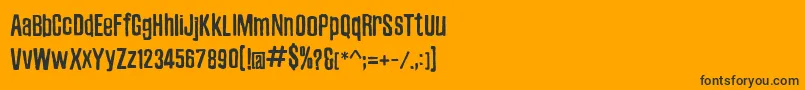 ZubajdaRg-Schriftart – Schwarze Schriften auf orangefarbenem Hintergrund