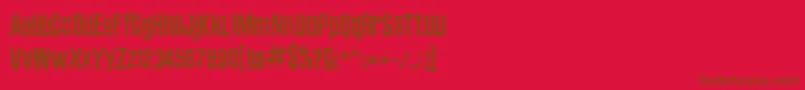 Шрифт ZubajdaRg – коричневые шрифты на красном фоне