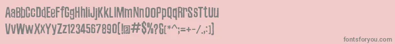 フォントZubajdaRg – ピンクの背景に灰色の文字