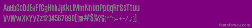 フォントZubajdaRg – 紫の背景に灰色の文字