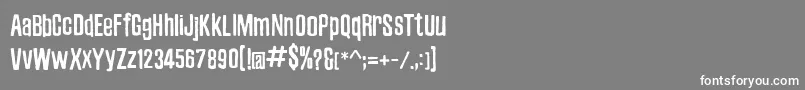 フォントZubajdaRg – 灰色の背景に白い文字