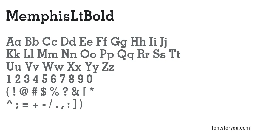 Schriftart MemphisLtBold – Alphabet, Zahlen, spezielle Symbole