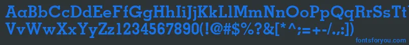 MemphisLtBold Font – Blue Fonts on Black Background