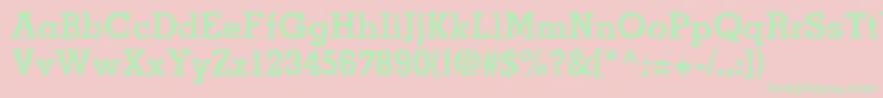 MemphisLtBold Font – Green Fonts on Pink Background