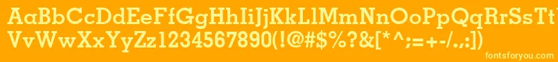 MemphisLtBold Font – Yellow Fonts on Orange Background