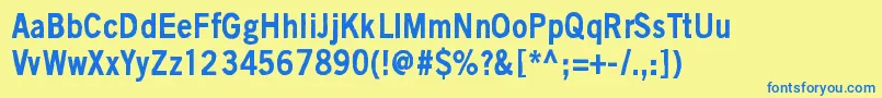 BlackIsNotAColor Font – Blue Fonts on Yellow Background
