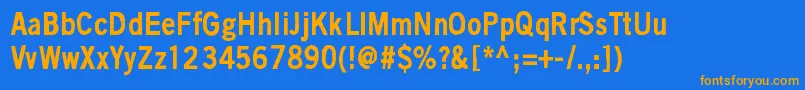 BlackIsNotAColor Font – Orange Fonts on Blue Background
