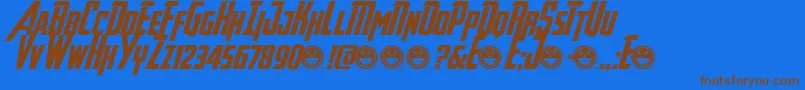 AvengeanceHeroicAvengerAt Font – Brown Fonts on Blue Background