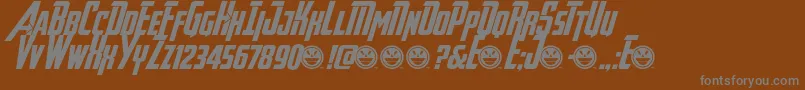 AvengeanceHeroicAvengerAt Font – Gray Fonts on Brown Background