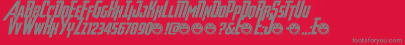 AvengeanceHeroicAvengerAt Font – Gray Fonts on Red Background