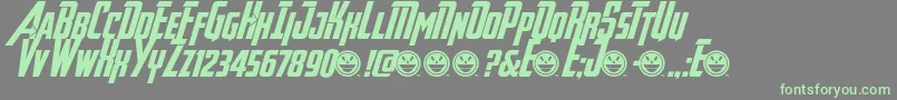 AvengeanceHeroicAvengerAt Font – Green Fonts on Gray Background