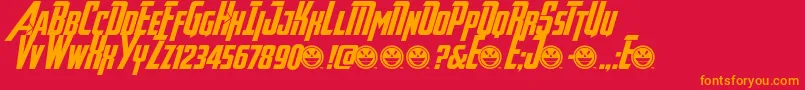 AvengeanceHeroicAvengerAt Font – Orange Fonts on Red Background