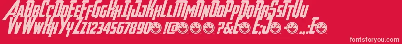 AvengeanceHeroicAvengerAt Font – Pink Fonts on Red Background