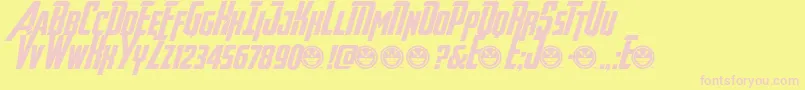 AvengeanceHeroicAvengerAt Font – Pink Fonts on Yellow Background