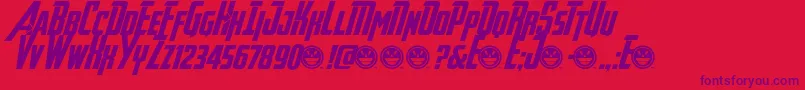 AvengeanceHeroicAvengerAt Font – Purple Fonts on Red Background