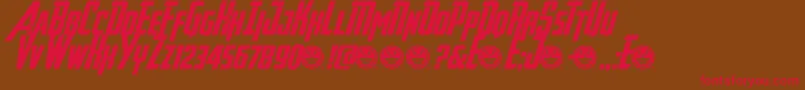 AvengeanceHeroicAvengerAt Font – Red Fonts on Brown Background