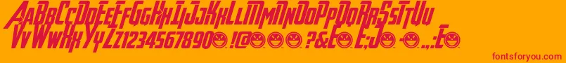 AvengeanceHeroicAvengerAt Font – Red Fonts on Orange Background