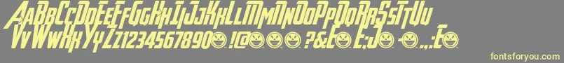 AvengeanceHeroicAvengerAt Font – Yellow Fonts on Gray Background