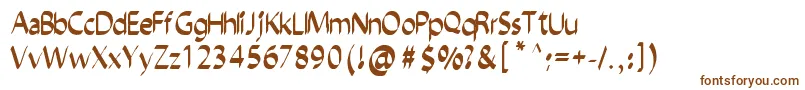 Шрифт Chiselscript – коричневые шрифты на белом фоне