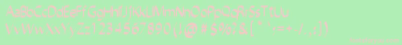 Chiselscript Font – Pink Fonts on Green Background