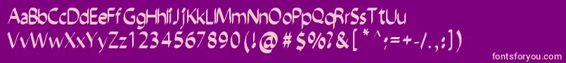 Chiselscript Font – Pink Fonts on Purple Background