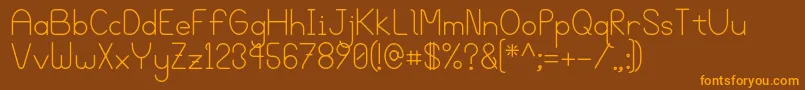 Bgrove Font – Orange Fonts on Brown Background