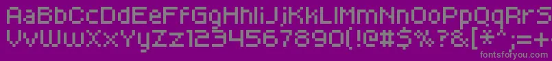 フォントKroeger0655 – 紫の背景に灰色の文字