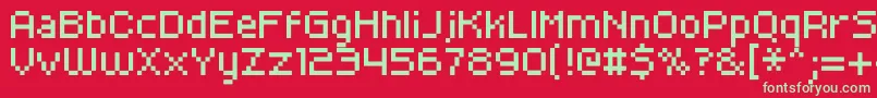 Kroeger0655 Font – Green Fonts on Red Background