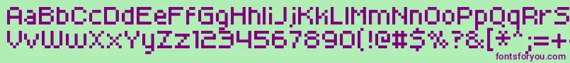 Kroeger0655 Font – Purple Fonts on Green Background