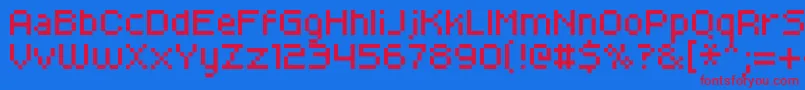 Kroeger0655 Font – Red Fonts on Blue Background