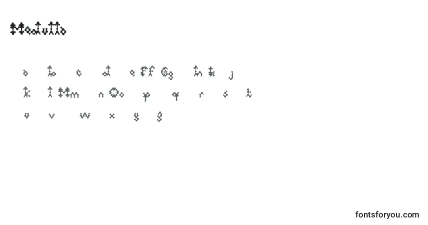 Schriftart Medulla – Alphabet, Zahlen, spezielle Symbole
