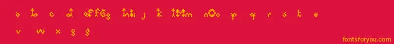 Medulla Font – Orange Fonts on Red Background