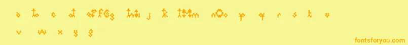 Medulla Font – Orange Fonts on Yellow Background