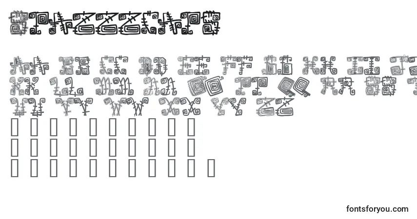 Шрифт Spazzzcaps – алфавит, цифры, специальные символы