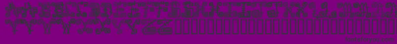 Spazzzcaps Font – Black Fonts on Purple Background