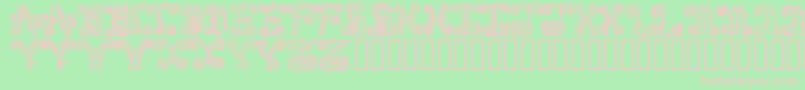 Spazzzcaps Font – Pink Fonts on Green Background