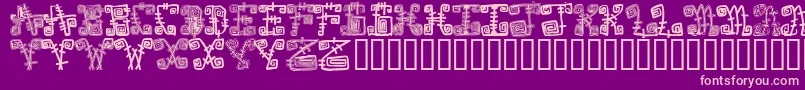 Spazzzcaps Font – Pink Fonts on Purple Background
