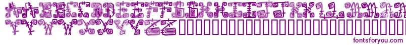 Spazzzcaps Font – Purple Fonts on White Background