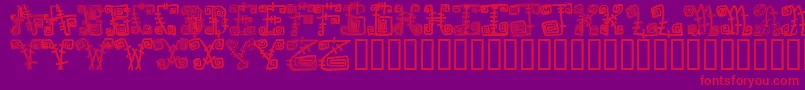 Police Spazzzcaps – polices rouges sur fond violet