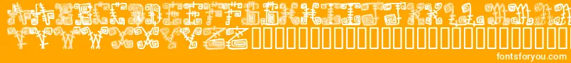 fuente Spazzzcaps – Fuentes Blancas Sobre Fondo Naranja